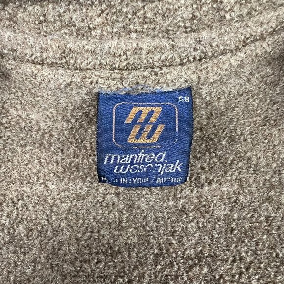 Manfred Wesenjak Jacket Womens 58 Extra Large XL Brown Wool Coat Sweater 2 - Picture 4 of 11